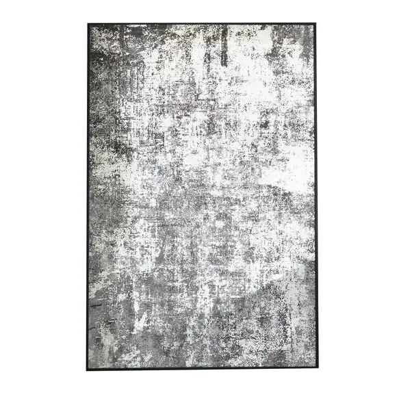 Rectangle Overmantel Wall Mirror - Black