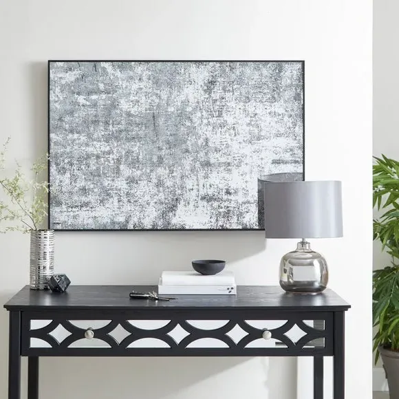 Rectangle Overmantel Wall Mirror - Black image