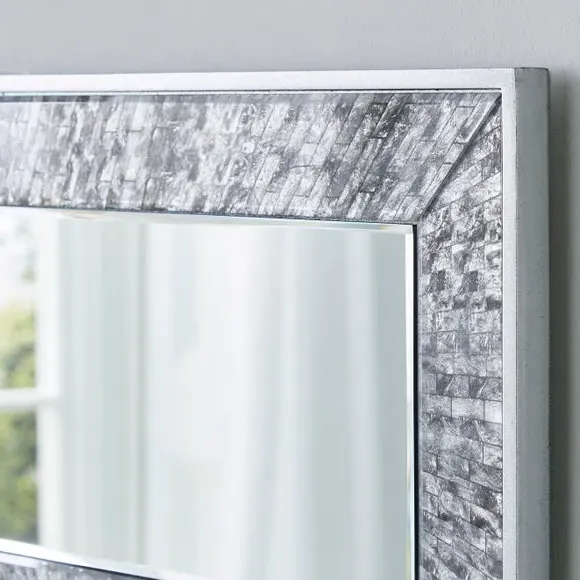 Rectangle Overmantel Wall Mirror - Silver