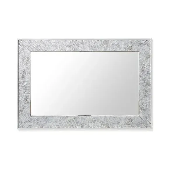Rectangle Overmantel Wall Mirror - Silver
