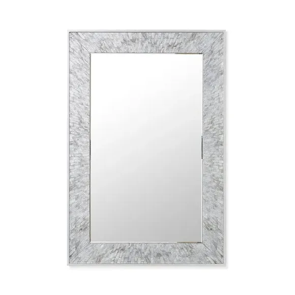 Rectangle Overmantel Wall Mirror - Silver
