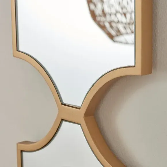 Rectangle Panel Wall Mirror - Gold