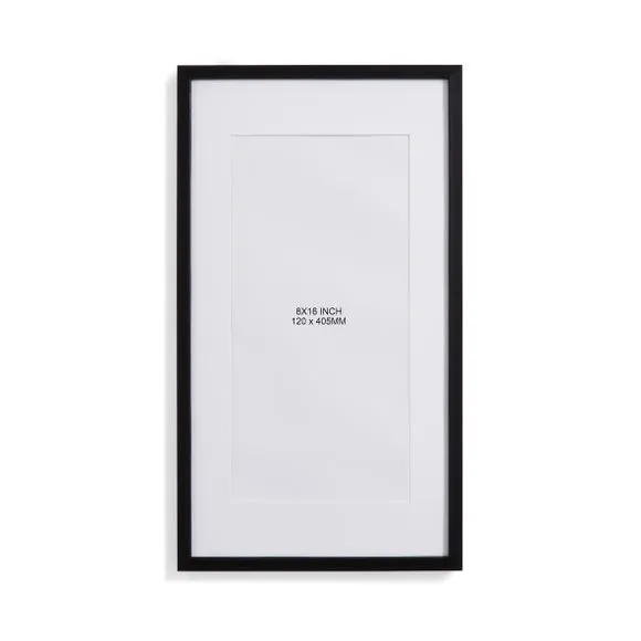 Rectangle Photo Frame with Mount - Black