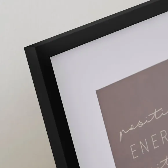 Rectangle Photo Frame with Mount - Black