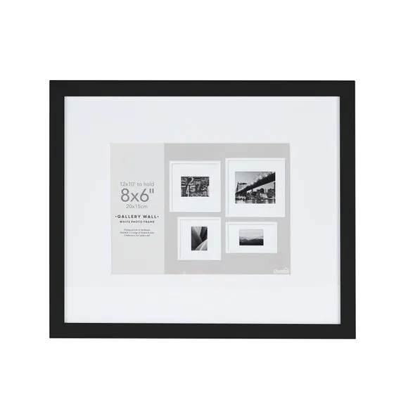 Rectangle Photo Frame with Mount - Black