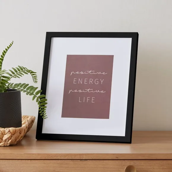 Rectangle Photo Frame with Mount - Black