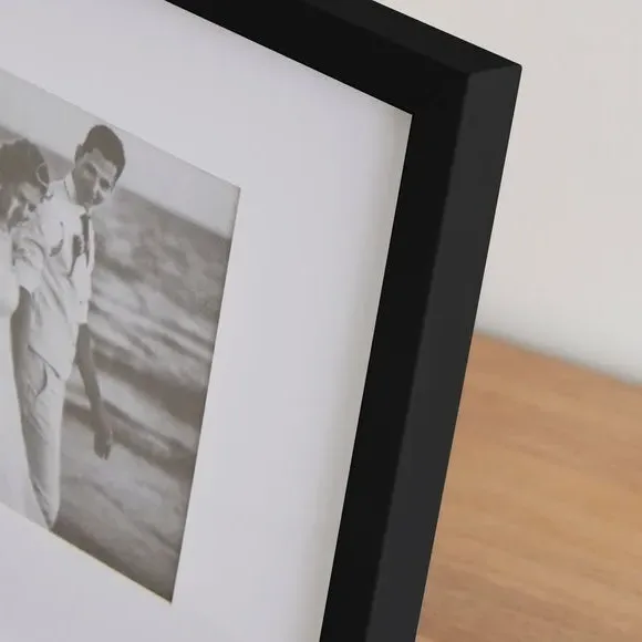 Rectangle Photo Frame with Mount - Black