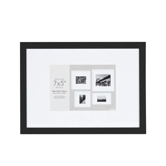Rectangle Photo Frame with Mount - Black