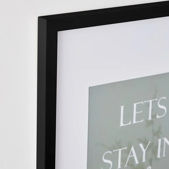 Rectangle Photo Frame with Mount - Black