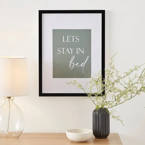 Rectangle Photo Frame with Mount - Black