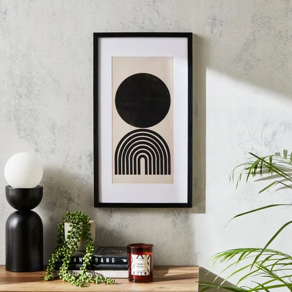Rectangle Photo Frame with Mount - Black