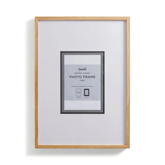 Rectangle Photo Frame with Mount - Light Wood