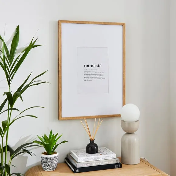 Rectangle Photo Frame with Mount - Light Wood