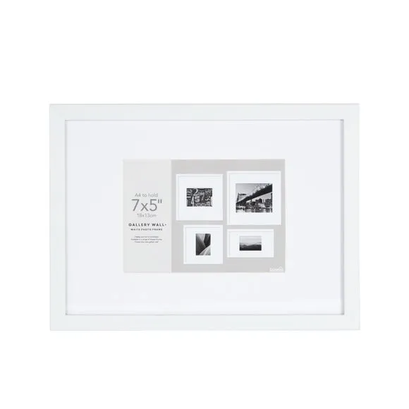 Rectangle Photo Frame with Mount - White