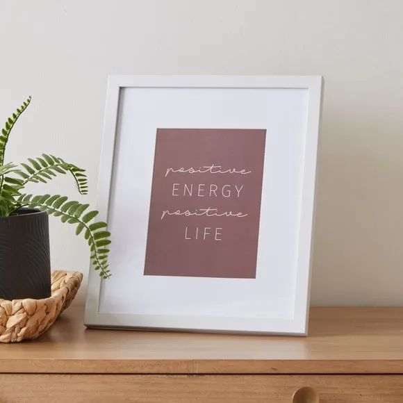 Rectangle Photo Frame with Mount - White