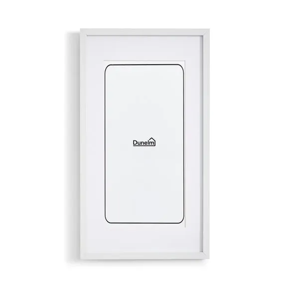 Rectangle Photo Frame with Mount - White