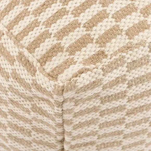 Rectangle Pouffe Checkerboard - Natural
