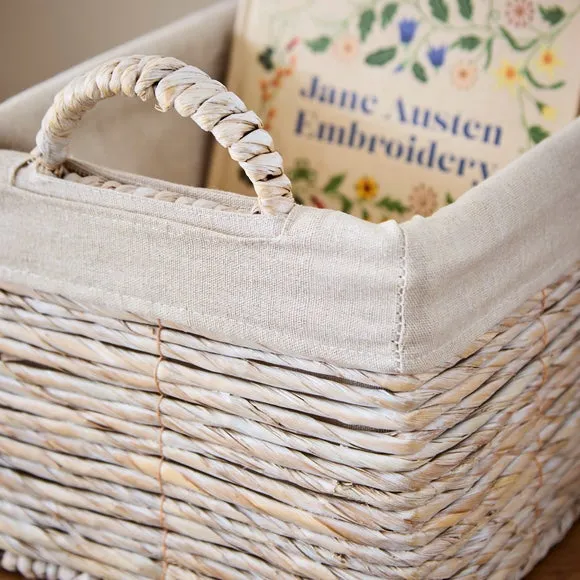Rectangle Storage Basket - Whitewash, Wicker