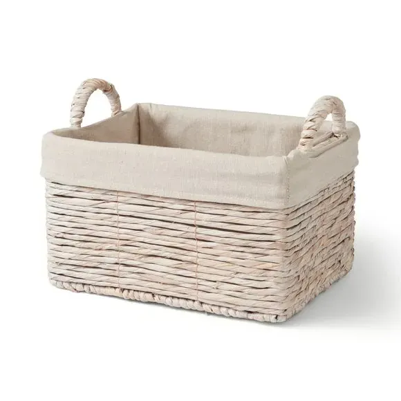 Rectangle Storage Basket - Whitewash, Wicker