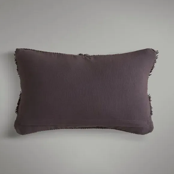 Rectangle Tufted Cushion - Grey, Cotton