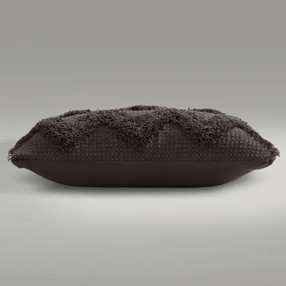 Rectangle Tufted Cushion - Grey, Cotton
