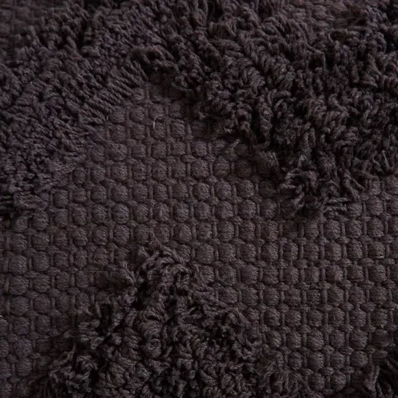Rectangle Tufted Cushion - Grey, Cotton