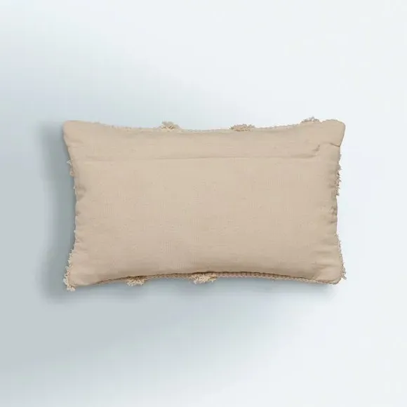 Rectangle Tufted Cushion - Natural, Cotton