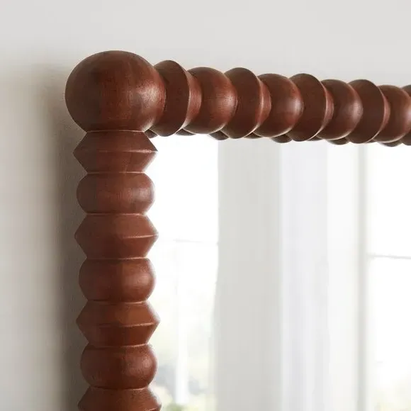 Rectangle Wall Mirror - Brown, Mango Wood