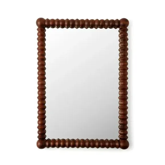 Rectangle Wall Mirror - Brown, Mango Wood