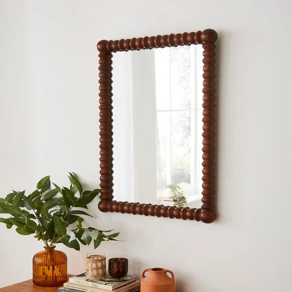 Rectangle Wall Mirror - Brown, Mango Wood image