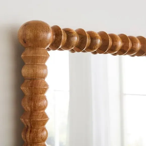 Rectangle Wall Mirror - Natural, Mango Wood