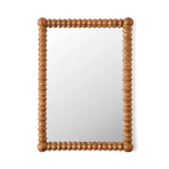 Rectangle Wall Mirror - Natural, Mango Wood