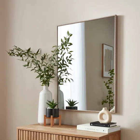 Rectangle Wall Mirror - Natural, Wood Effect image