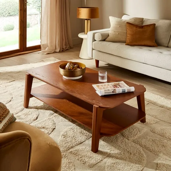 Rectangular Coffee Table - Dark Wood, Ash image
