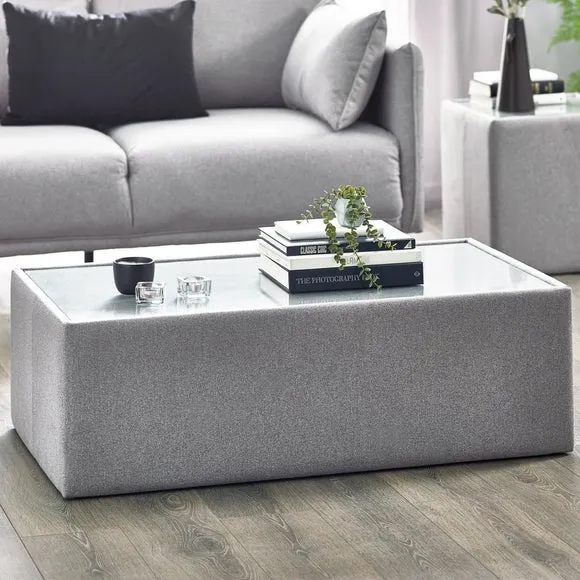 Rectangular Coffee Table - Grey, Glass image