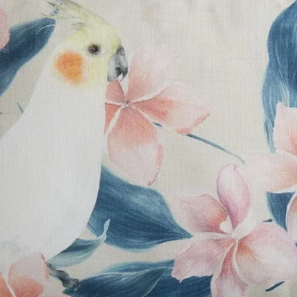 Rectangular Cushion Cockatiel Print - Multicolor