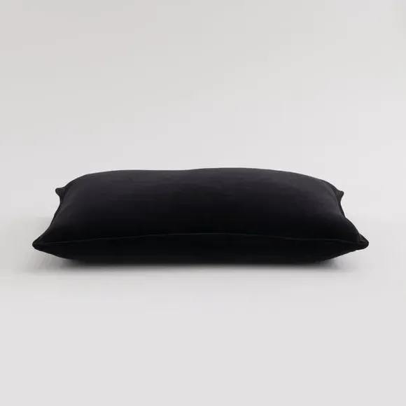 Rectangular Cushion Cover - Black, Cotton Velvet