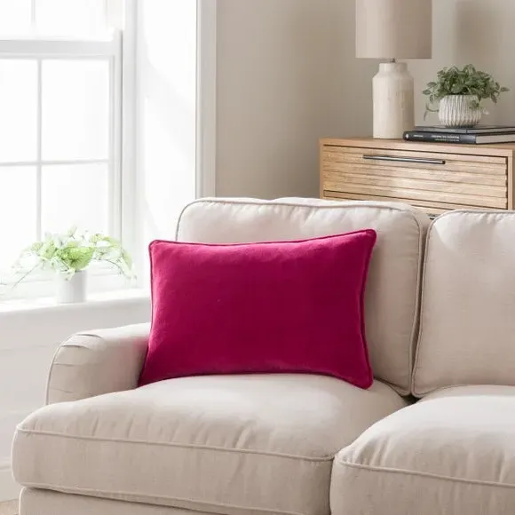 Rectangular Cushion Cover - Fuschia, Cotton