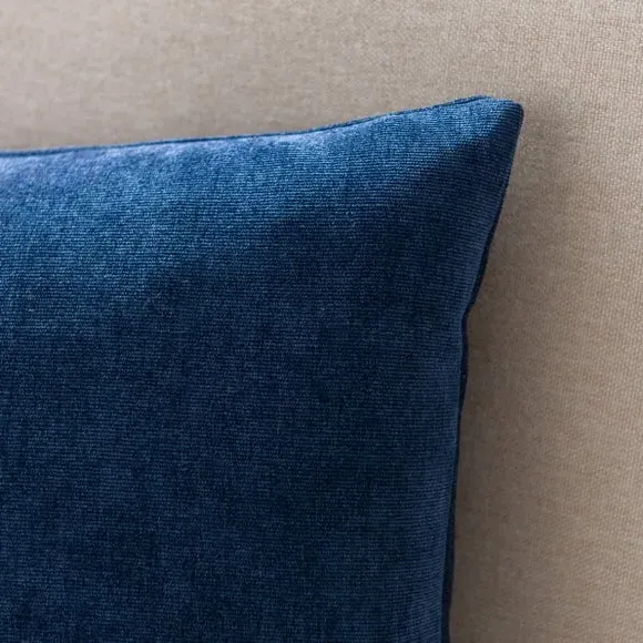 Rectangular Cushion Cover - Indigo, Velour