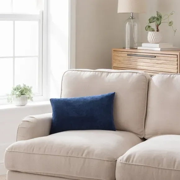 Rectangular Cushion Cover - Indigo, Velour image