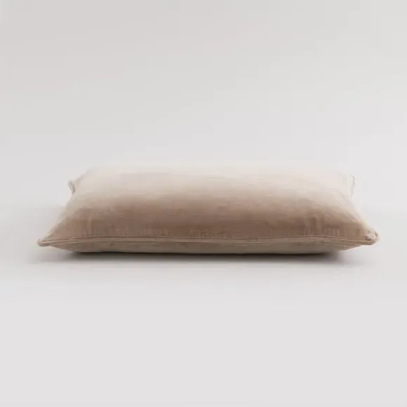 Rectangular Cushion Cover - Natural, Cotton Velvet