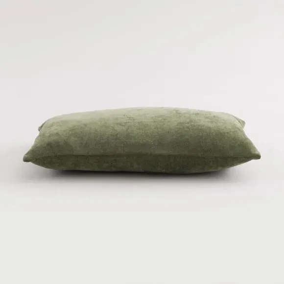 Rectangular Cushion Cover - Olive, Velour