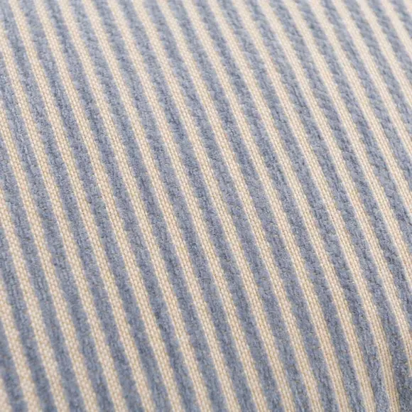 Rectangular Cushion Cover Striped - Ashley Blue, Chenille