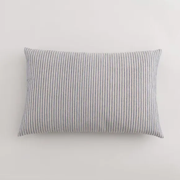 Rectangular Cushion Cover Striped - Ashley Blue, Chenille