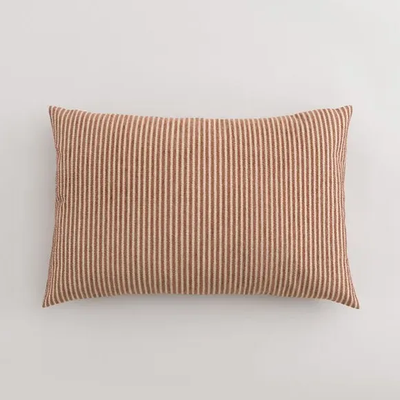 Rectangular Cushion Cover Striped - Chestnut, Chenille