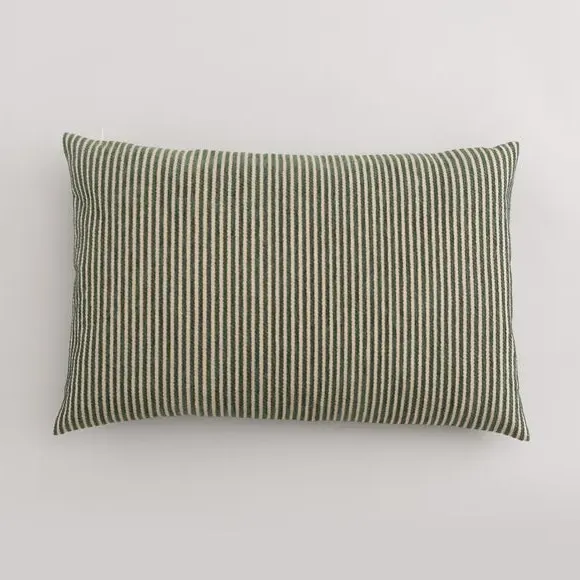 Rectangular Cushion Cover Striped - Forest, Chenille