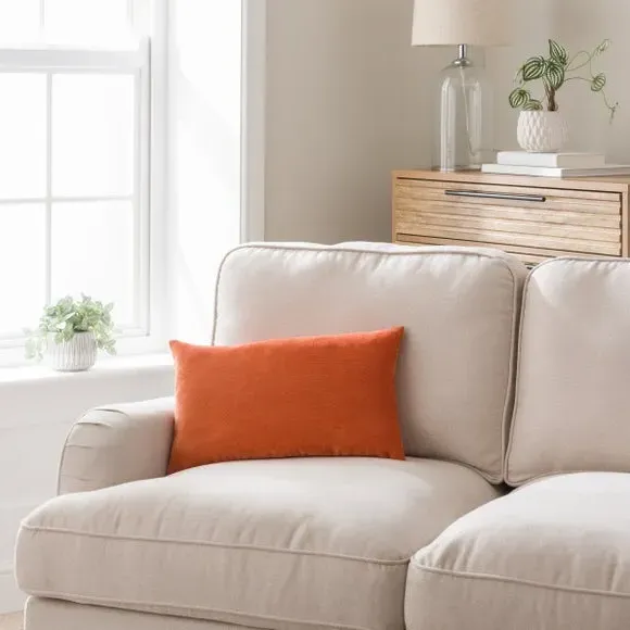 Rectangular Cushion Cover - Terracotta, Velour