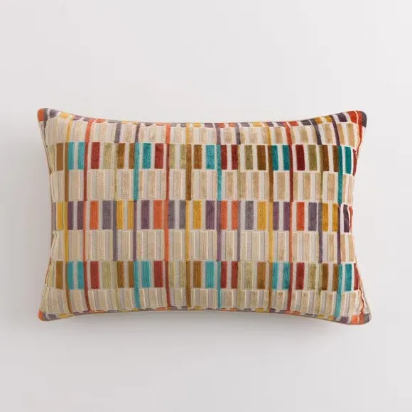 Rectangular Cushion Cut Velvet - Multicolor