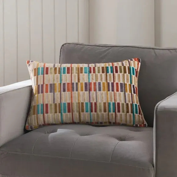 Rectangular Cushion Cut Velvet - Multicolor