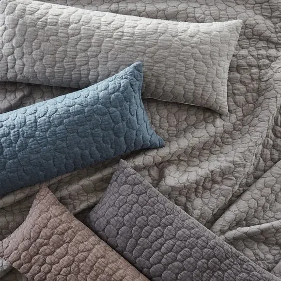 Rectangular Cushion Quilted - Charcoal, Polyester